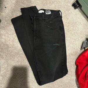 Good American Size 4 black distressed skinny Jeans